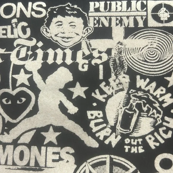 Next level apparel t shirt mens size XL black w/white graphic grunge punk skater - Picture 11 of 16